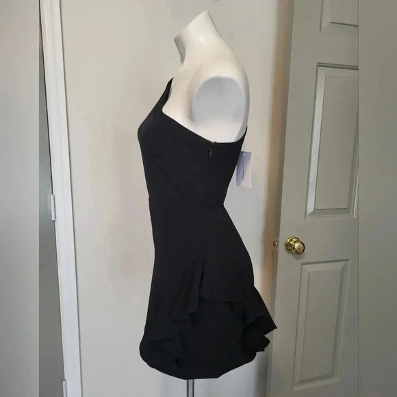 Lovers and Friends Jett Black One Shoulder Asymmetrical Neck Mini Dress(S)NWT - Picture 6 of 13